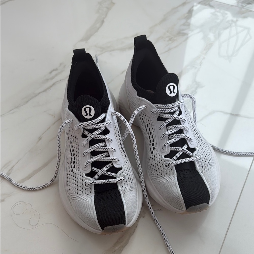 lululemon athletica Black and White Athletic Shoes Sleek Design